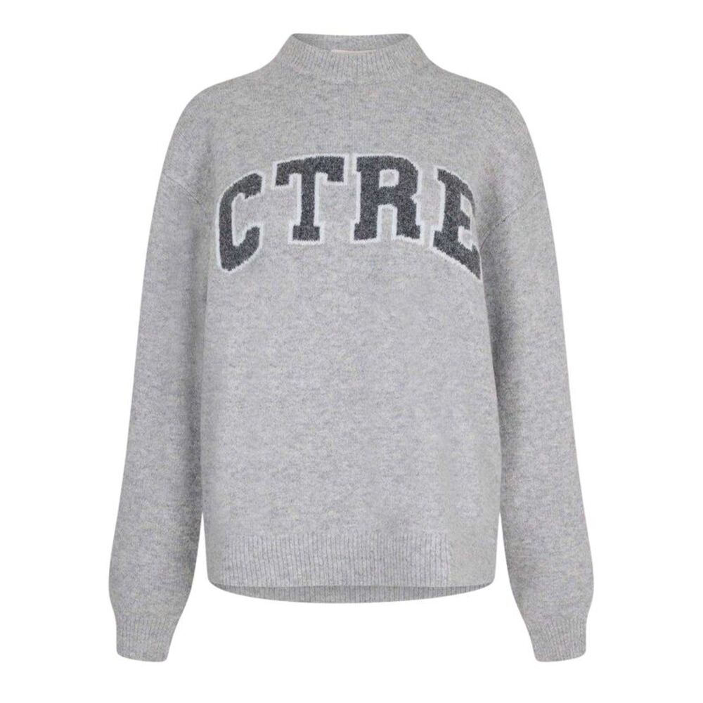 Couture Womens/Ladies Knitted Crew Neck Sweater / Gray
